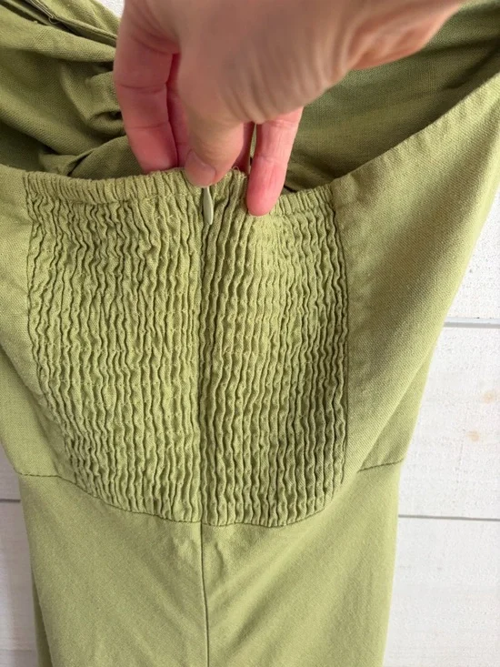 Petal & Pup Rosetta dress Sage Green Strapless Twist Maxi Dress - Picture 9 of 14